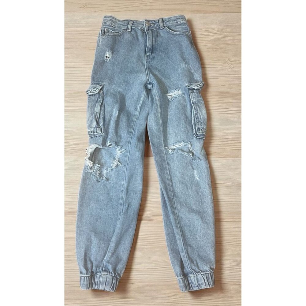 Refuge Denim Cargo Thrashed Jogger Women’s Size 1